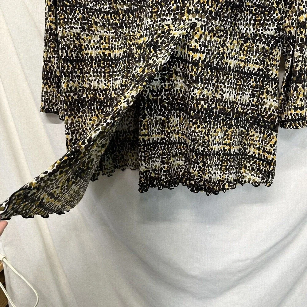 Women's‎ Cato 18/20W V- Neck Geometric Print Top 3/4 Sleeve Pullover Stretchy